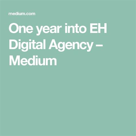 One year into EH Digital Agency 